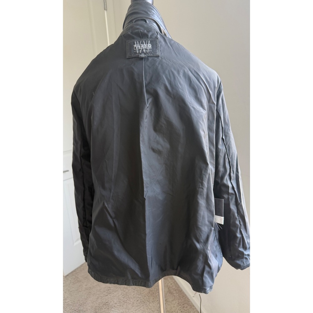 Wilson's Vintage Black Smooth Leather Pelle Studio Zip Up Moto Jacket Sz XL - Picture 5 of 10